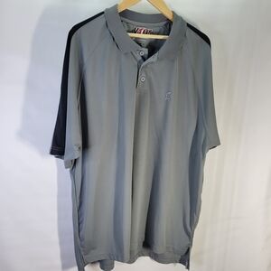 Mens Vicious Fishing Gray Polo Size 2XL Small Snag
